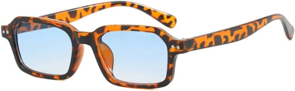 

Солнцезащитные очки с защитой от УФ-излучения UV400 | Оправа с мелкими заклепками | Линзы конфетных цветов для занятий спортом на открытом воздухе и вождения DSVIGF, Leopard Blue