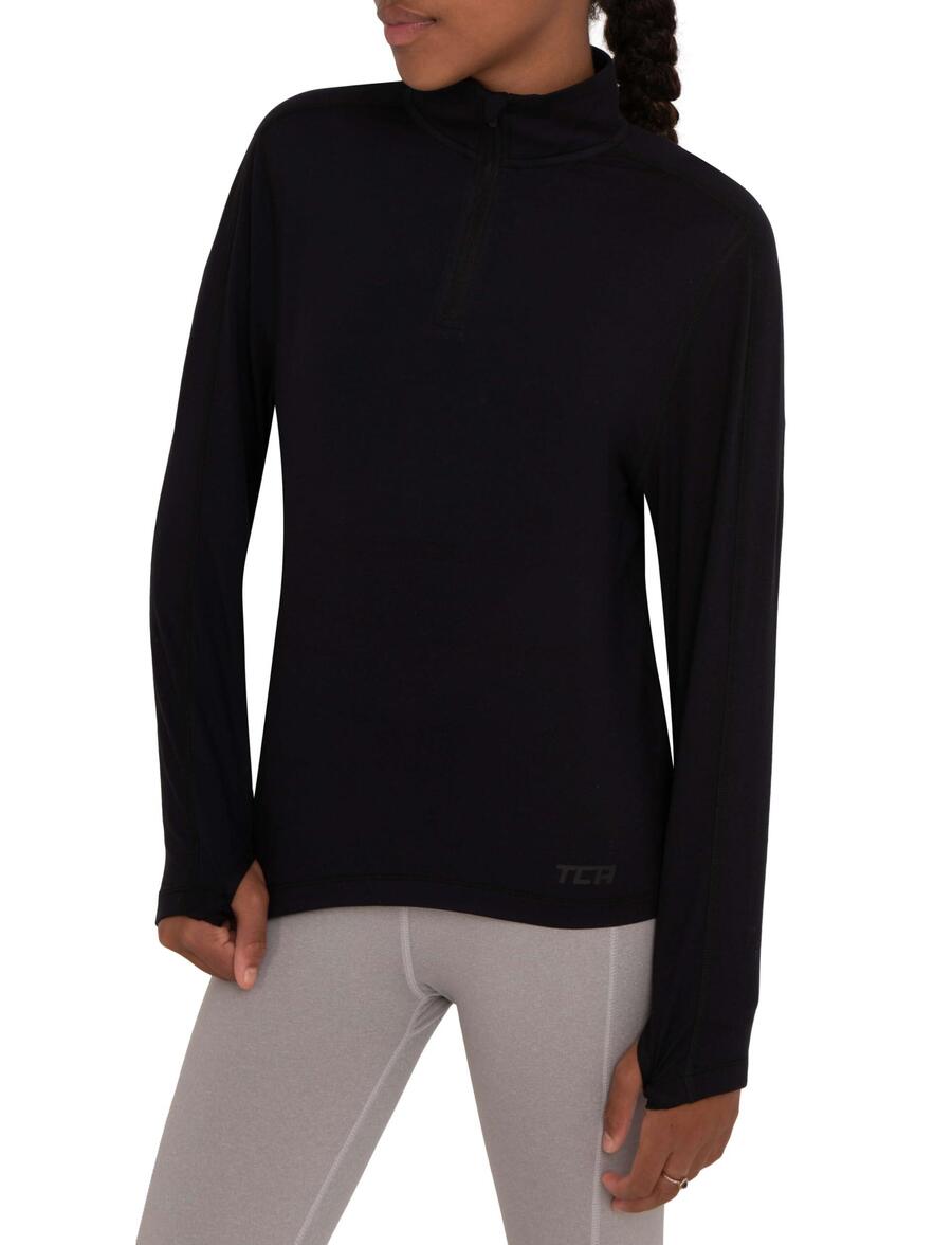 

TCA Легкая быстросохнущая рубашка для бега для девочек с карманом на молнии