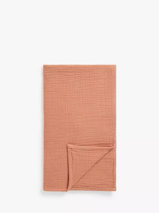 

Детское одеяло John Lewis Crinkle Muslin, 100 x 85cm, Terracota, цвет terracota