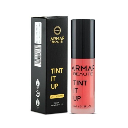 

Beauté Tint It Up Lip & Cheek Tint Blush для щек Стойкие высокопигментированные интенсивные цвета Нелипкие Темно-карминово-розовые 5 мл/0,16 жидких унций Armaf