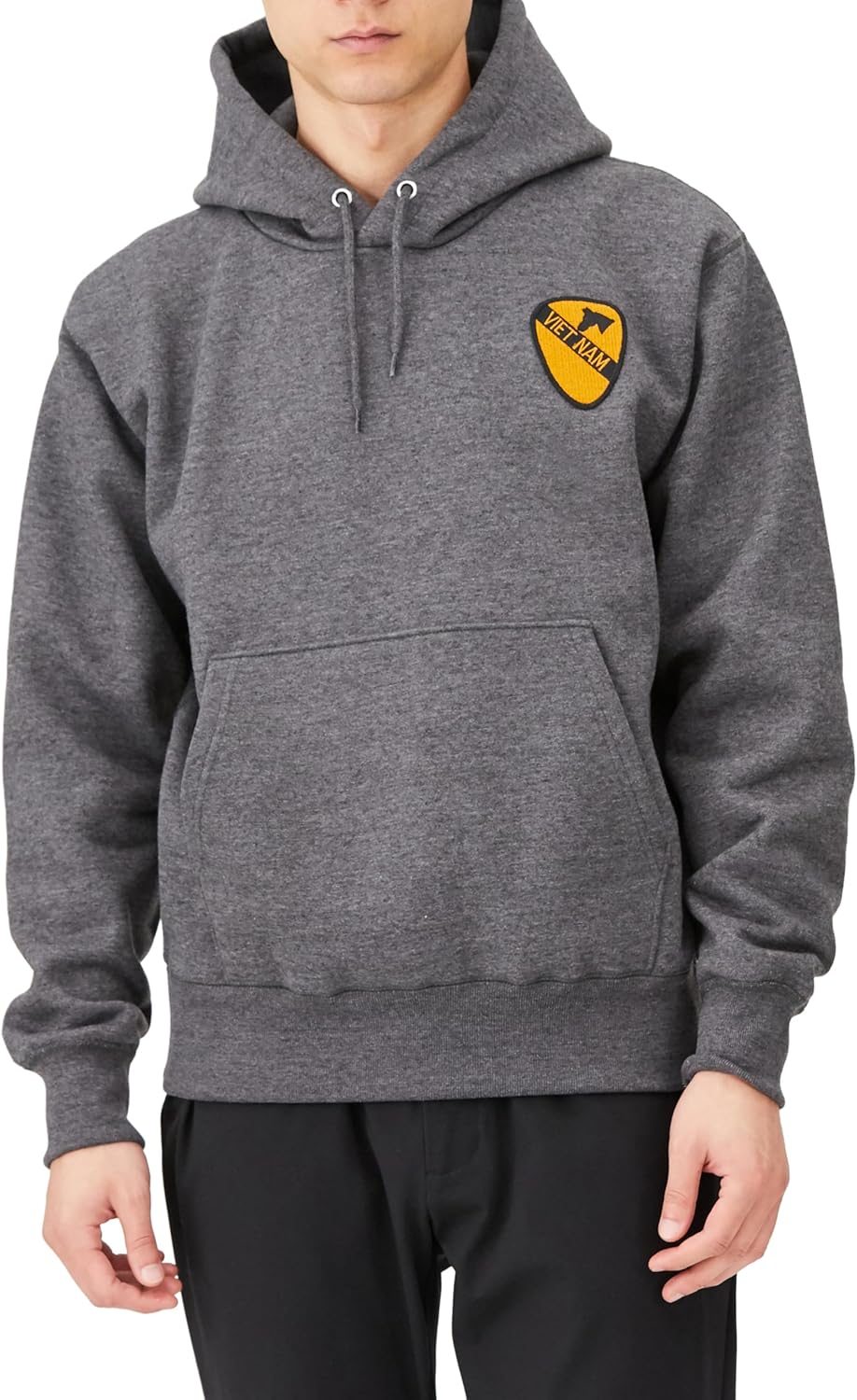 

Толстовка с капюшоном в стиле F, нашивка с гербом армии США, на флисовой подкладке, пуговицами, цвет угольно-серый F-Style