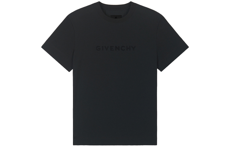 

Givenchy Футболка с коротким рукавом, классического кроя, черная