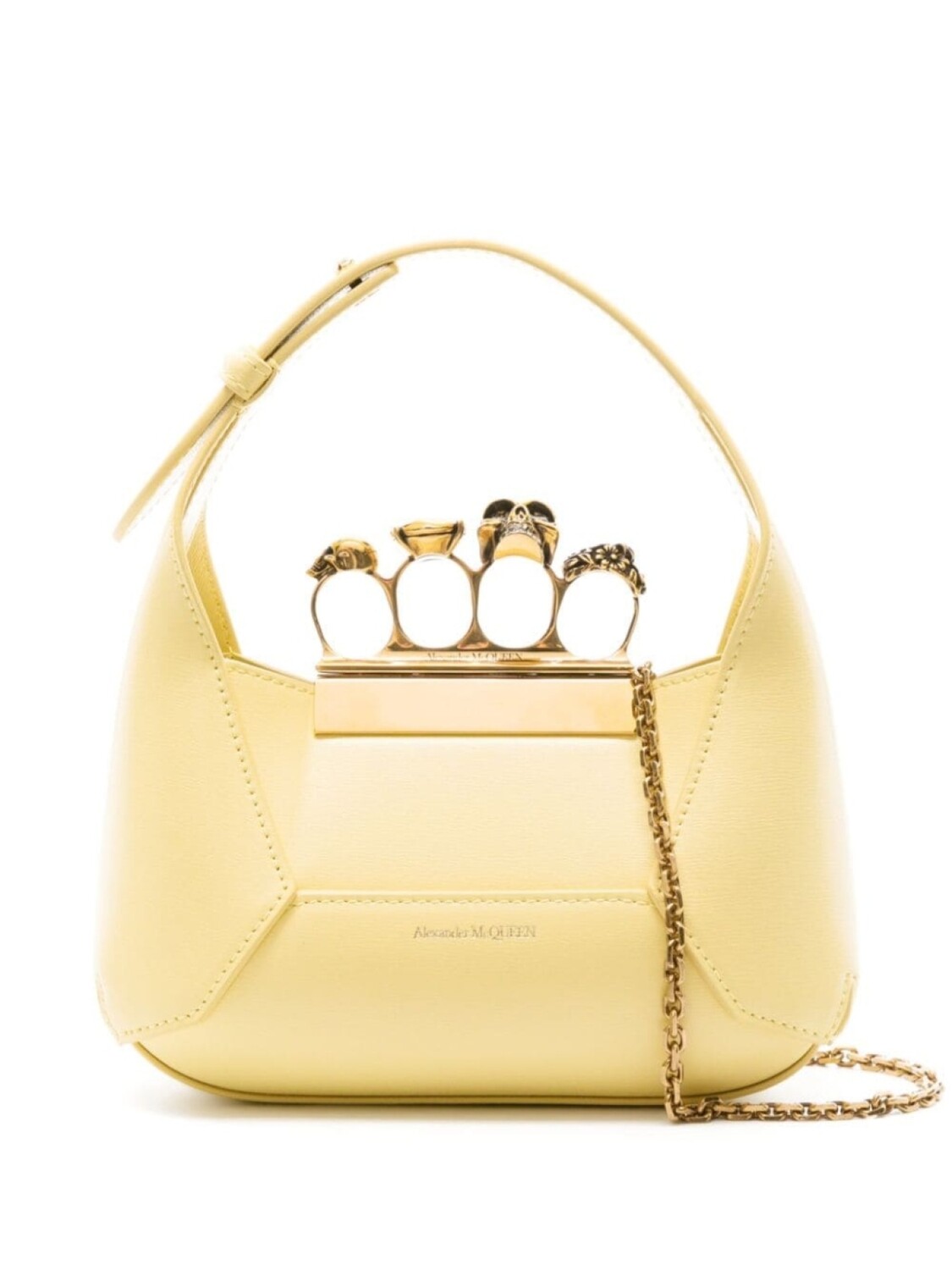 

Alexander McQueen сумка-тоут Jewelled размера мини, желтый