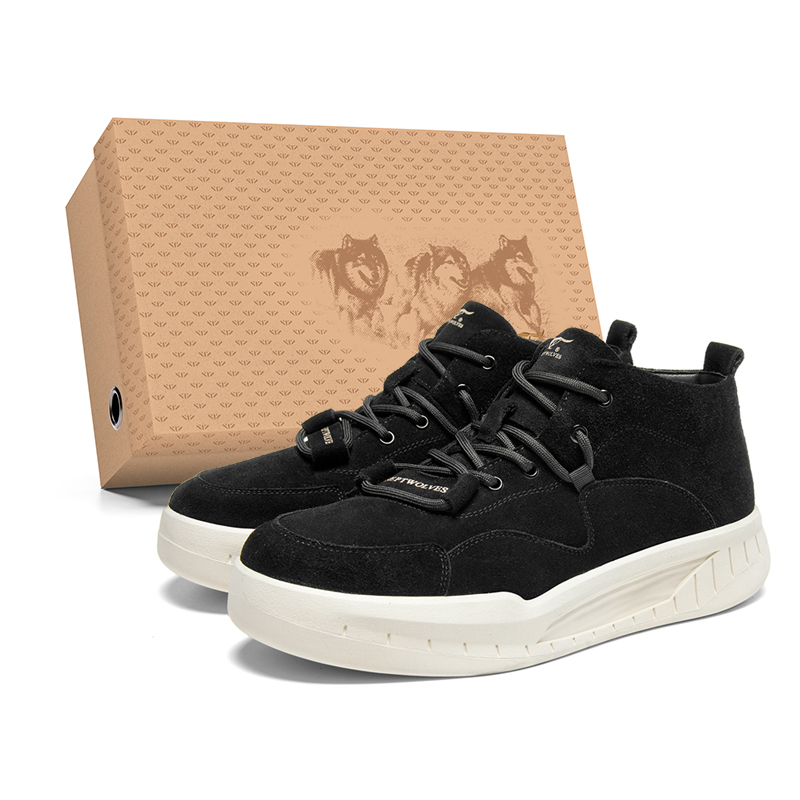 

Мужские повседневные туфли средней высоты. Коробка в комплекте SEPTWOLVES, Black (Standard Leather Shoe Size)