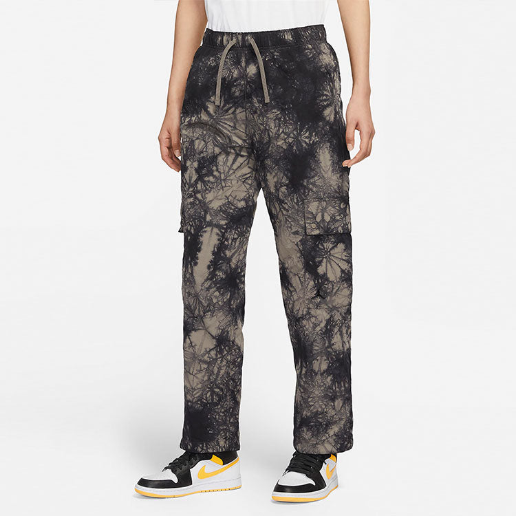 (WMNS) Air Jordan (Her)itage Tie Dye Lacing Straight Long Pants/Trousers Olive Grey — фото 4