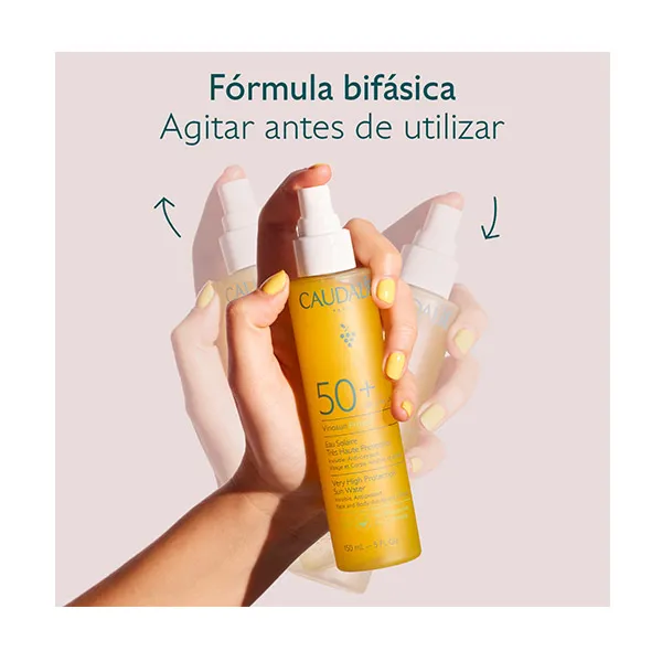 Солнечная вода с высокой степенью защиты Vinosun Spf50+ Caudalie, 150 ml — фото 3