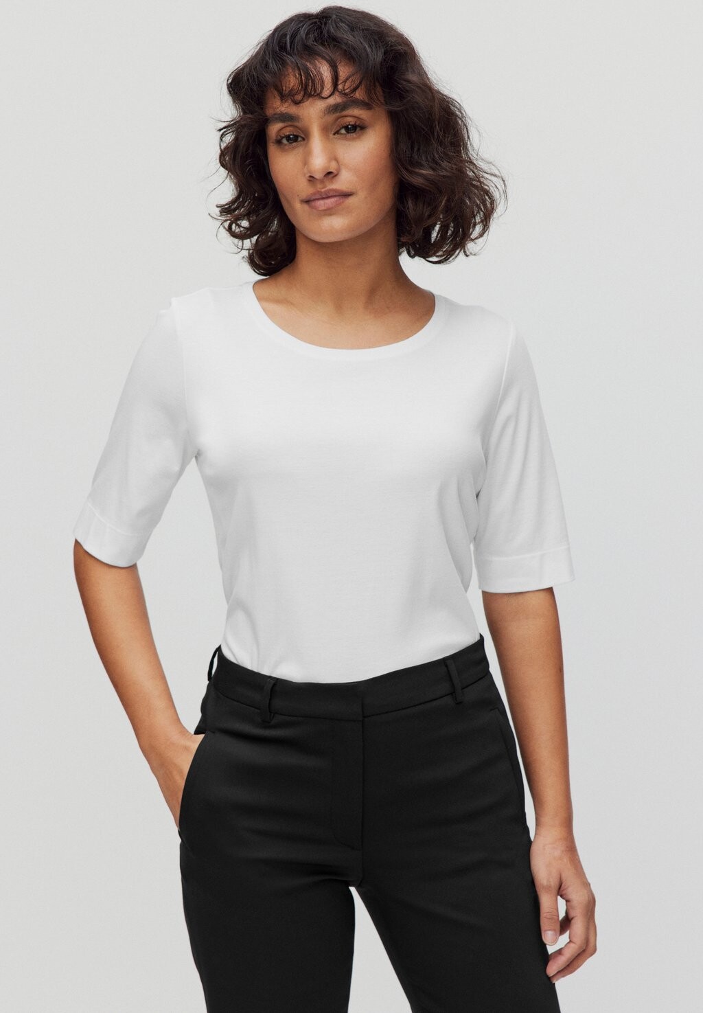 

Футболка базовая JENNIE PREMIUM STOCKH LM, цвет white