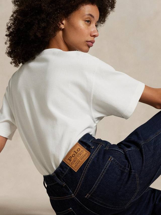 Изогнутые зауженные джинсы до щиколоток Ralph Lauren, темно-синий — фото 2