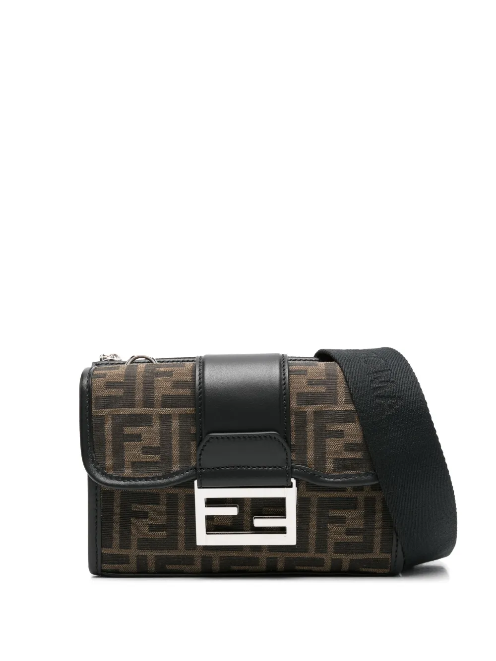 

Сумка через плечо Double Baguette FENDI, коричневый