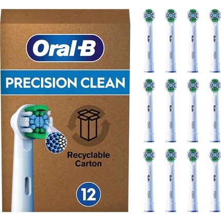 

Электрическая зубная щетка Oral-B Pro Precision Clean. Х-образная насадка и скошенные щетинки. Набор из 12 шт.