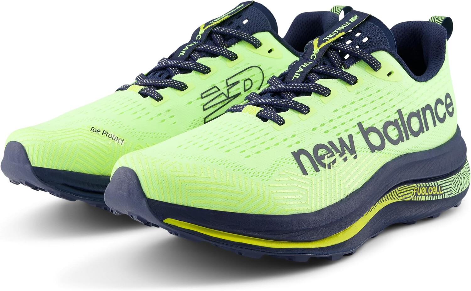 

Кроссовки New Balance FuelCell SuperComp Trail, цвет Bleached Lime Glo/NB Navy