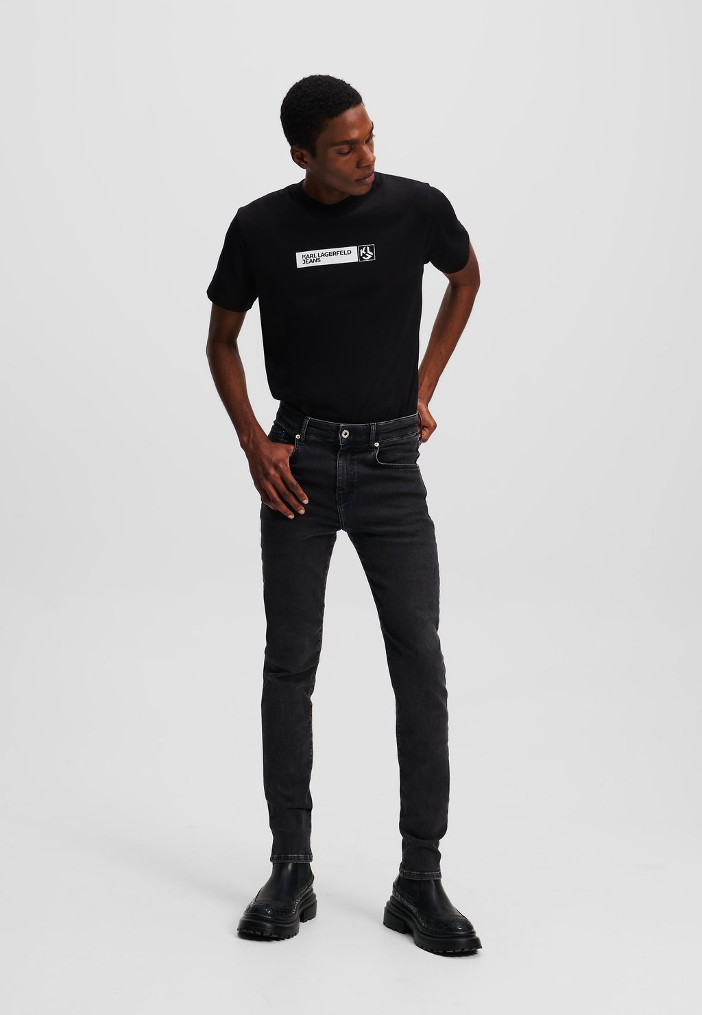 

Джинсы облегающего кроя Karl Lagerfeld Jeans, черный