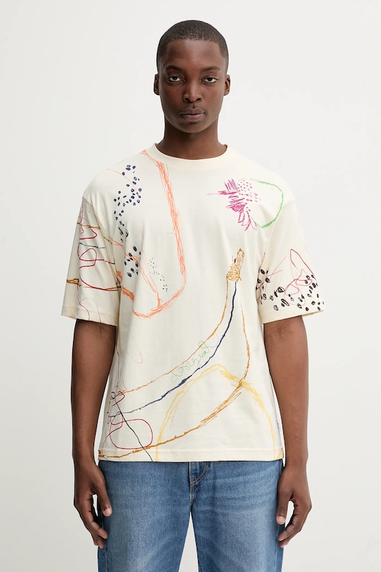 

Хлопковая футболка JHON Desigual, бежевый