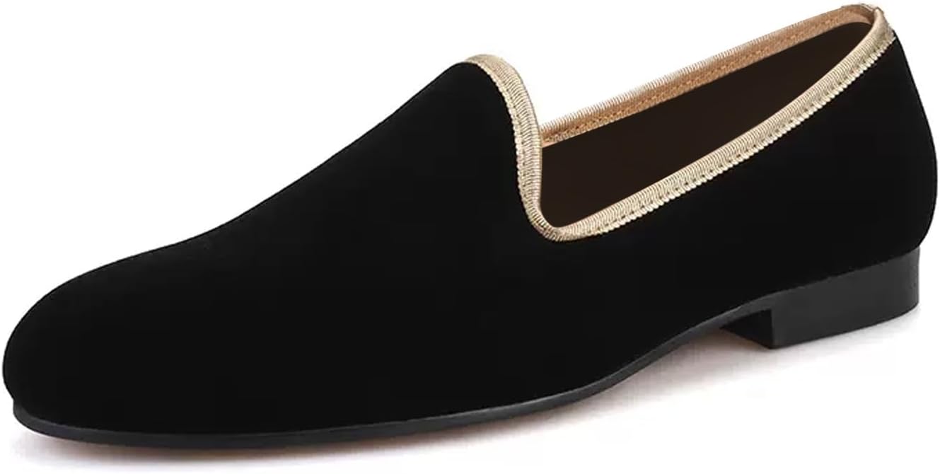 

Мужские лоферы Santimon, черные бархатные туфли-слипоны, пенни-лоферы, модные, смокинг, свадебные, повседневные, деловые, люксовые туфли, для вечеринок, диско, мокасины для мужчин