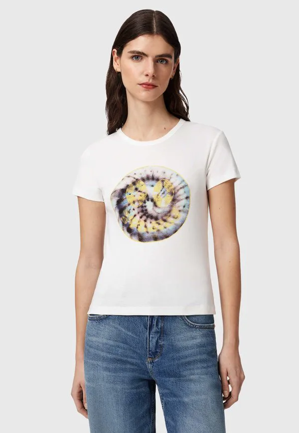 

Футболка с принтом spun out stevie Allsaints, Chalk White, Белый, Футболка с принтом spun out stevie Allsaints, Chalk White