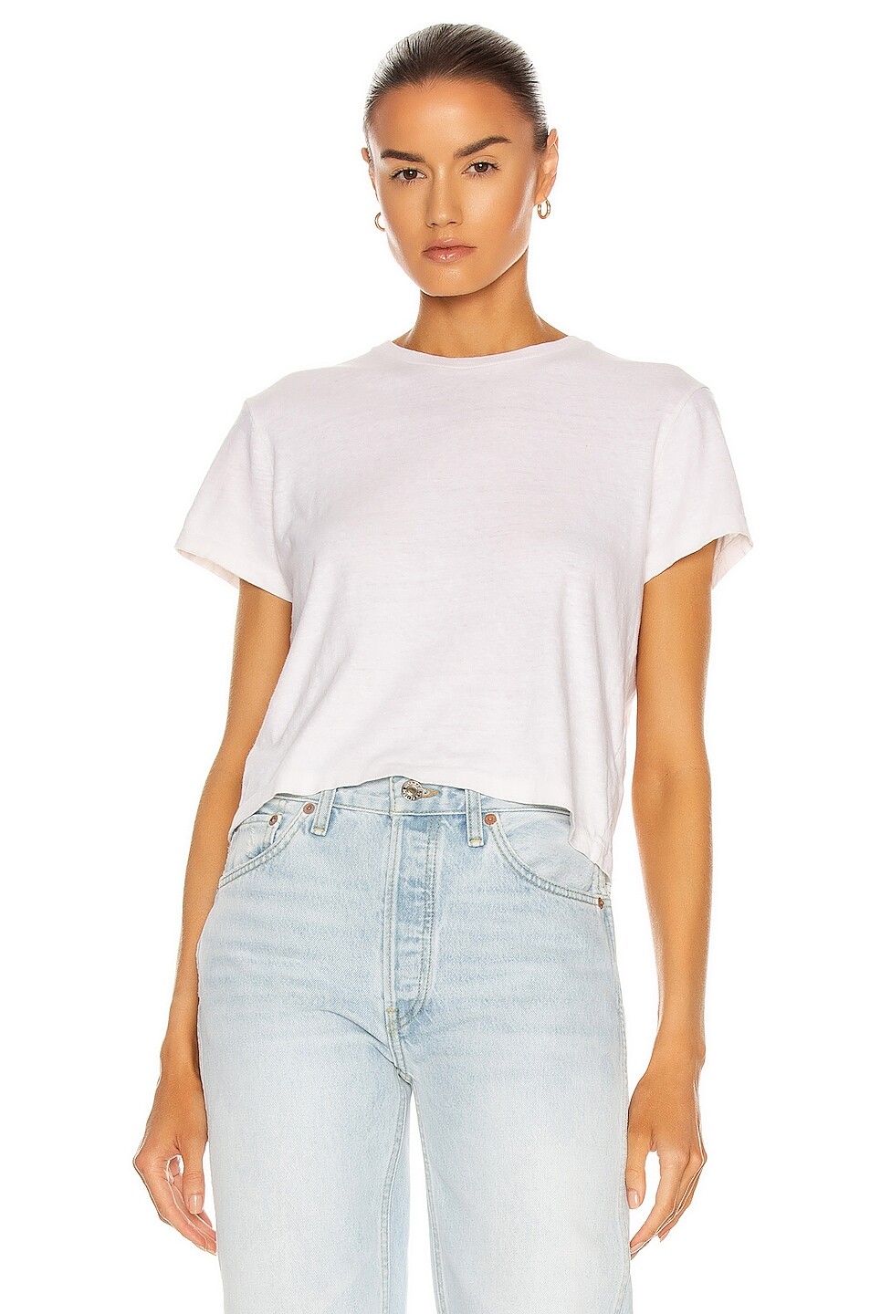 

Футболка Re/Done X Hanes 1950s Boxy, цвет Optic White