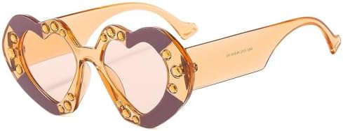 

Солнцезащитные очки в форме сердца для женщин 2027 года: модные, милые, сексуальные, в стиле ретро, ​​винтажные солнцезащитные очки с защитой от УФ-излучения UV400, панк-очки MTZJH, Tea