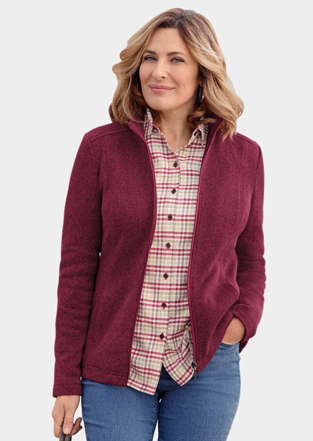 

Куртка GOLDNER Strick, цвет merlot/melange