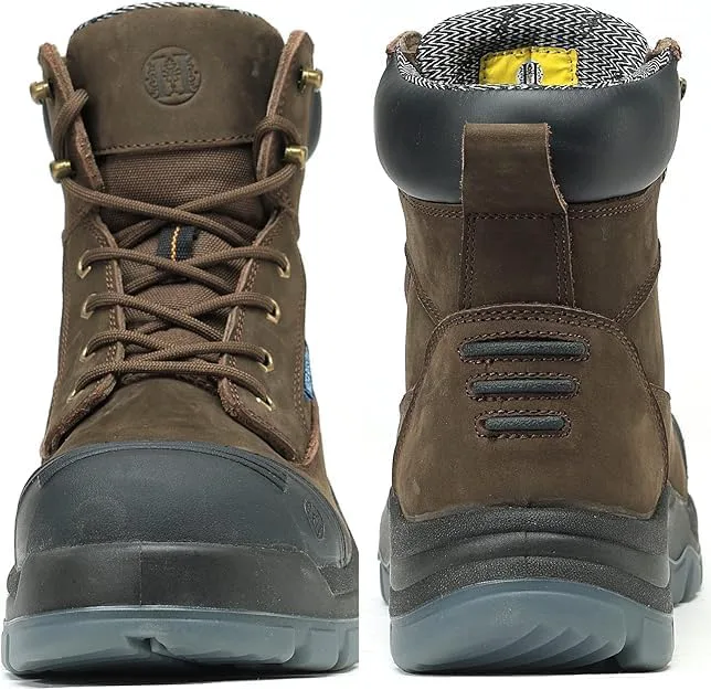 

Мужские рабочие ботинки CONRAD EH 6" с мягким/композитным носком, противоскользящие, водонепроницаемые, защитные от проколов, прочные и дышащие, коричневый