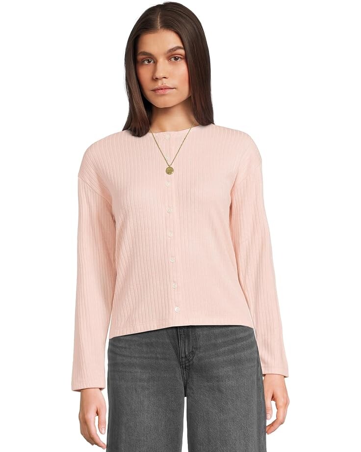 

Свитер Madewell Crew Neck Cardigan Cozy Rib, цвет Pale Blush