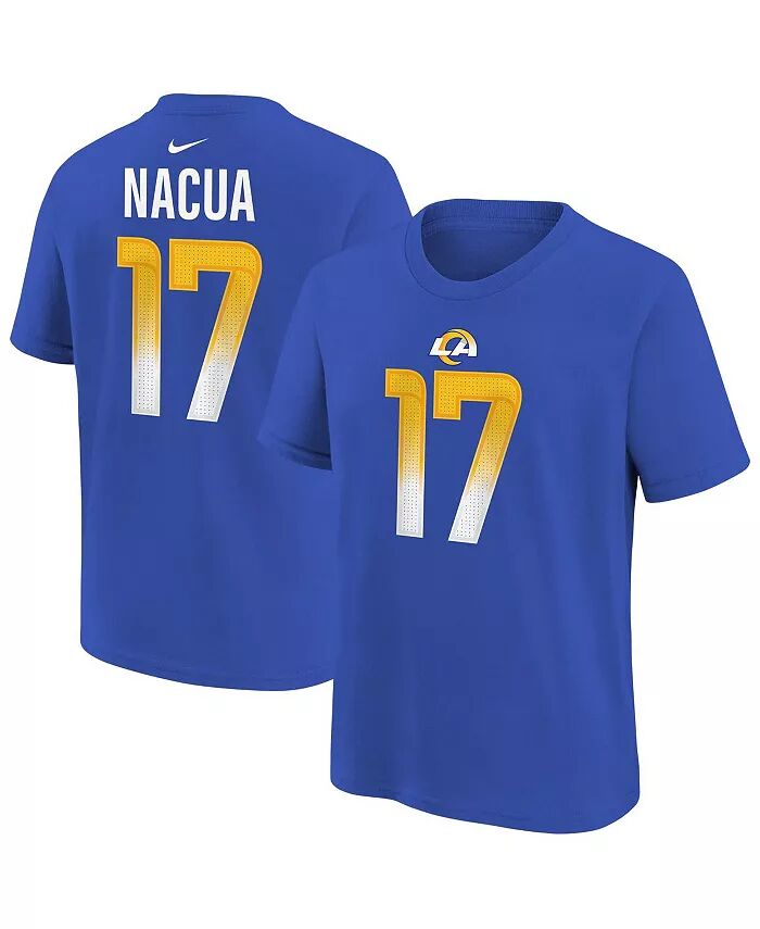 

Футболка с именем и номером игрока Big Boys and Girls Puka Nacua Royal Los Angeles Rams Nike