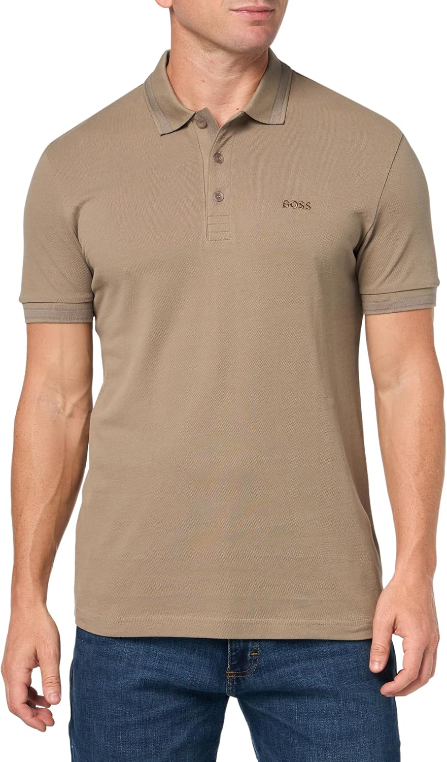 

BOSS Мужская поло с коротким рукавом Paddy, Teak Beige