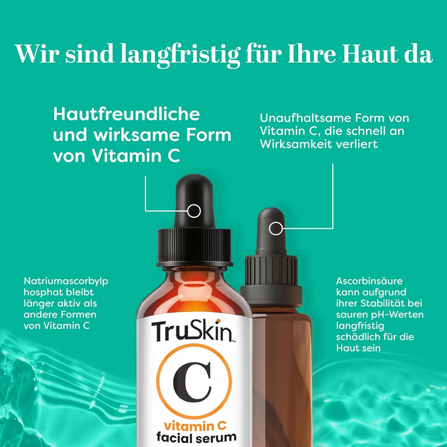 Сыворотка для лица с витамином C и гиалуроновой кислотой TruSkin Truskin Naturals — фото 3