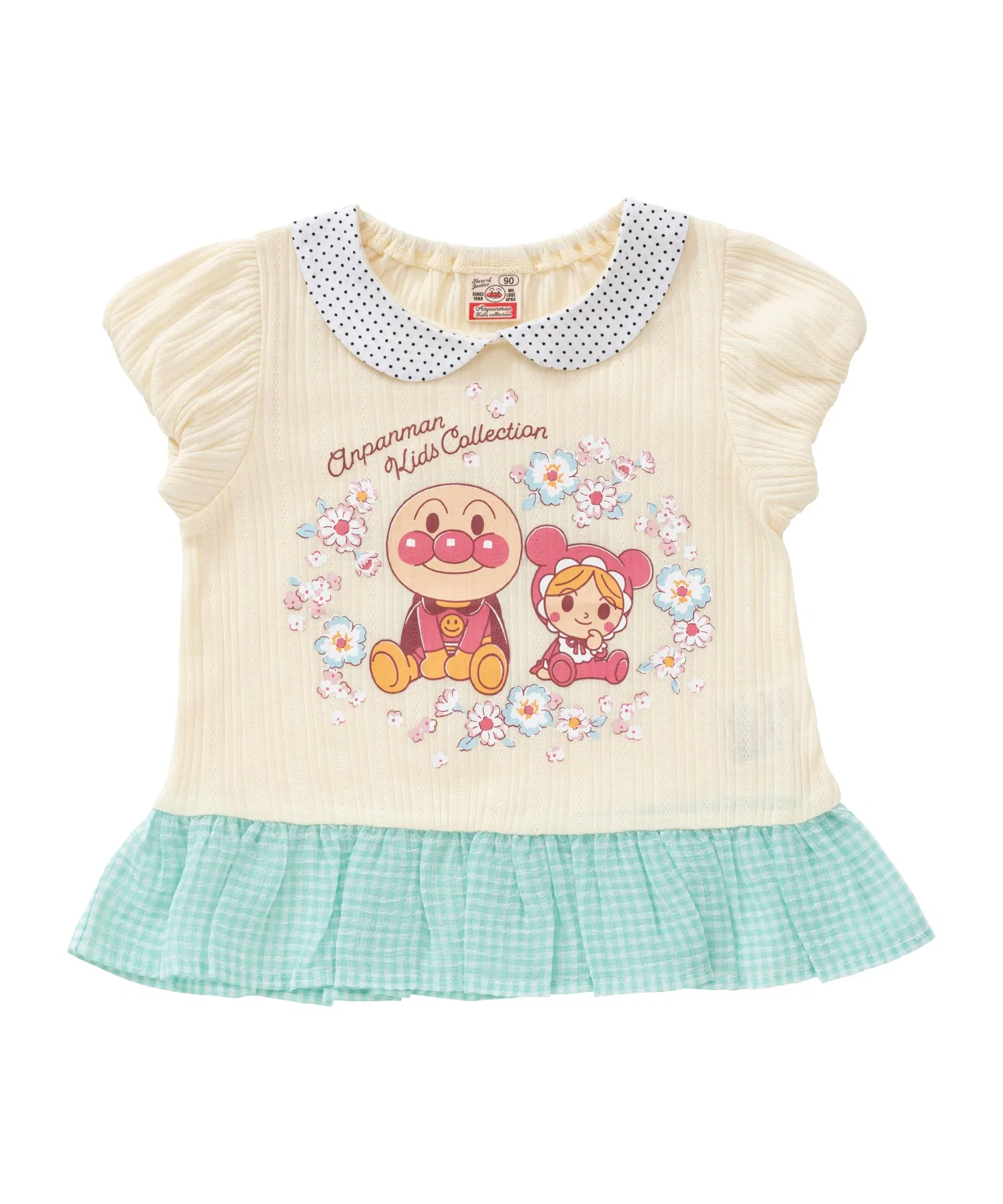 Детская футболка с оборками ANPANMAN KIDS COLLECTION с принтом Сапфирно-синего цвета — фото 3
