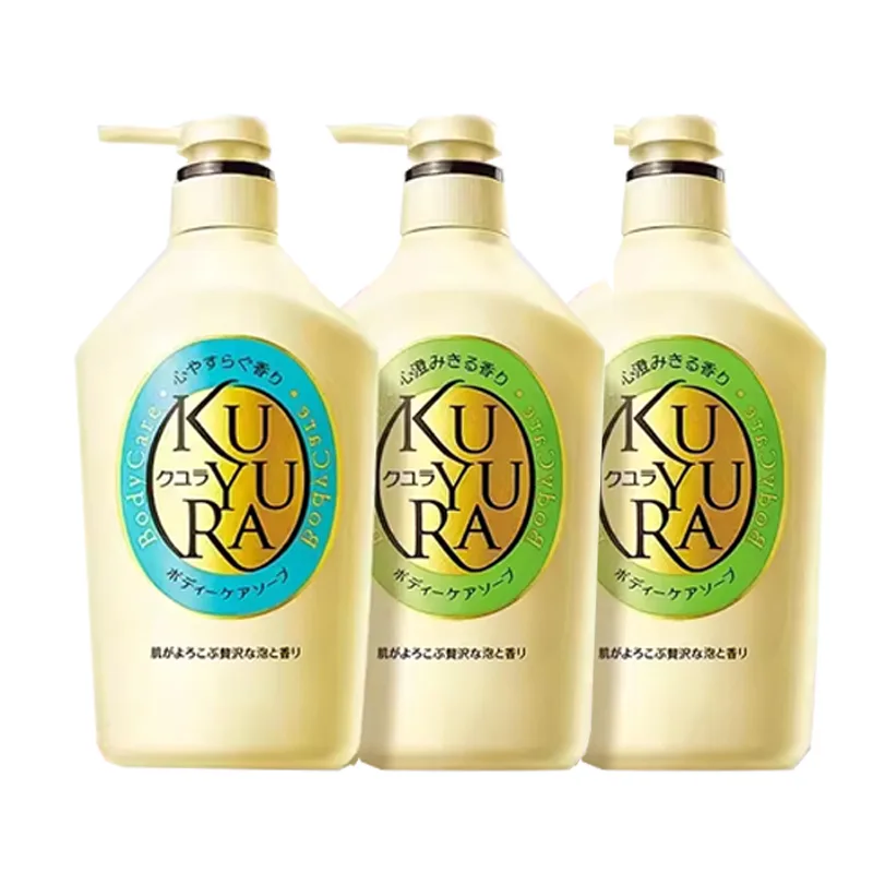 Набор для ухода за кожей KEYOURAN Beauty Skin Shower Gel с успокаивающим и ароматическим эффектом, 2 флакона KUYURA, Three-Piece Set: Tranquil Refreshing Scent Shower Gel 550ml+Wild Meadow Shower Gel 550ml*2