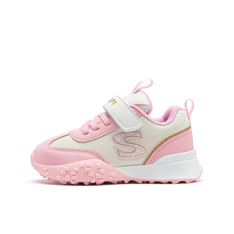 

Антискользящие и износостойкие легкие повседневные детские туфли Pink/Beige Kids' SNOOPY