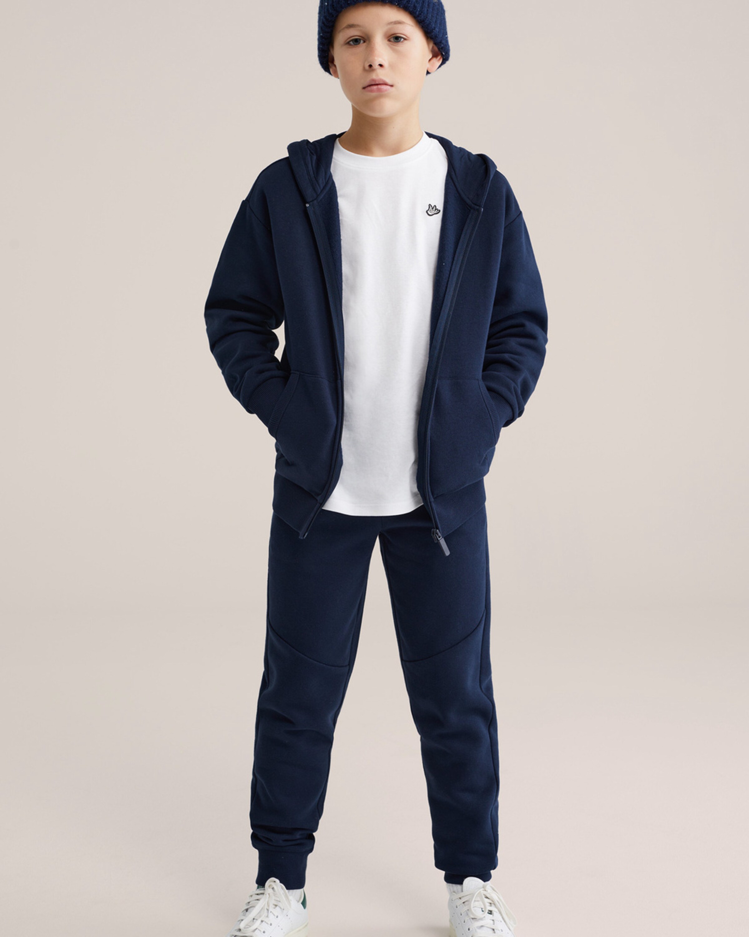 WE Fashion Толстовка с молнией в морском синем цвете — фото 4