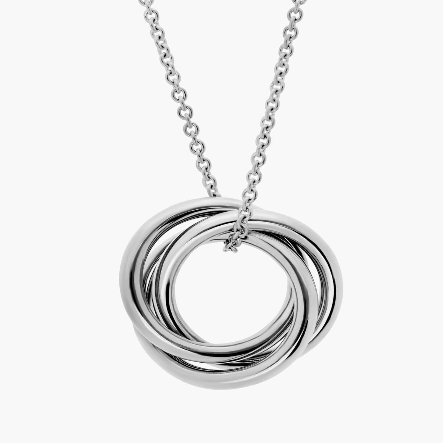 

18-дюймовая подвеска Petite Infinity Rings из 14-каратного белого золота Blue Nile