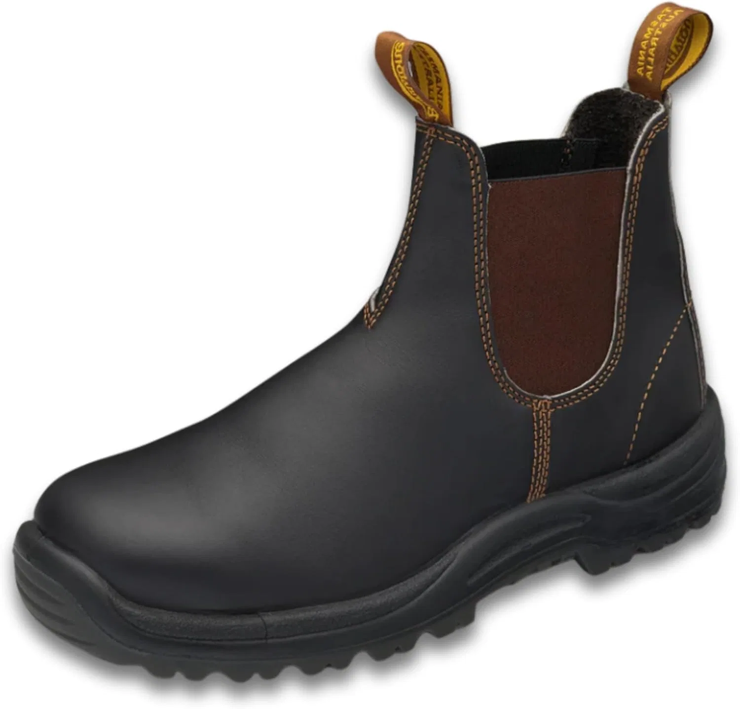 Ботинки рабочие стальные носки Blundstone, коричневый