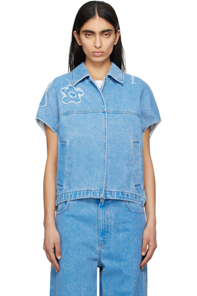 

Джинсовый жилет с нашивкой Blue Dilies Marni