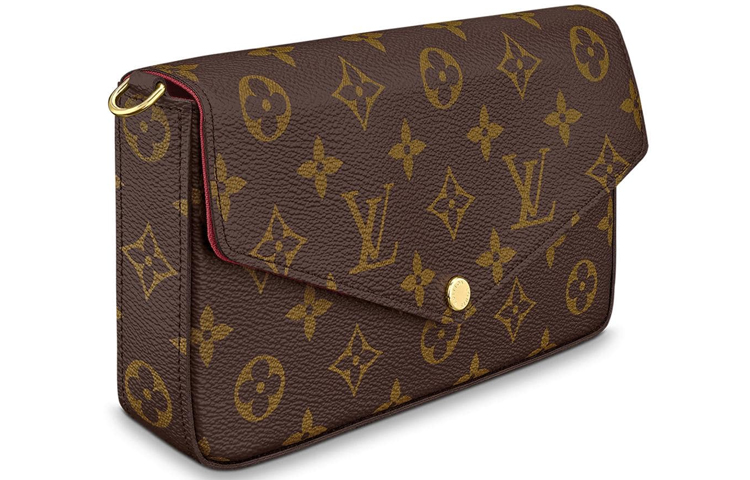 Женская цепочка-плечо Felicie Pochette Monogram коричневый LOUIS VUITTON — фото 3