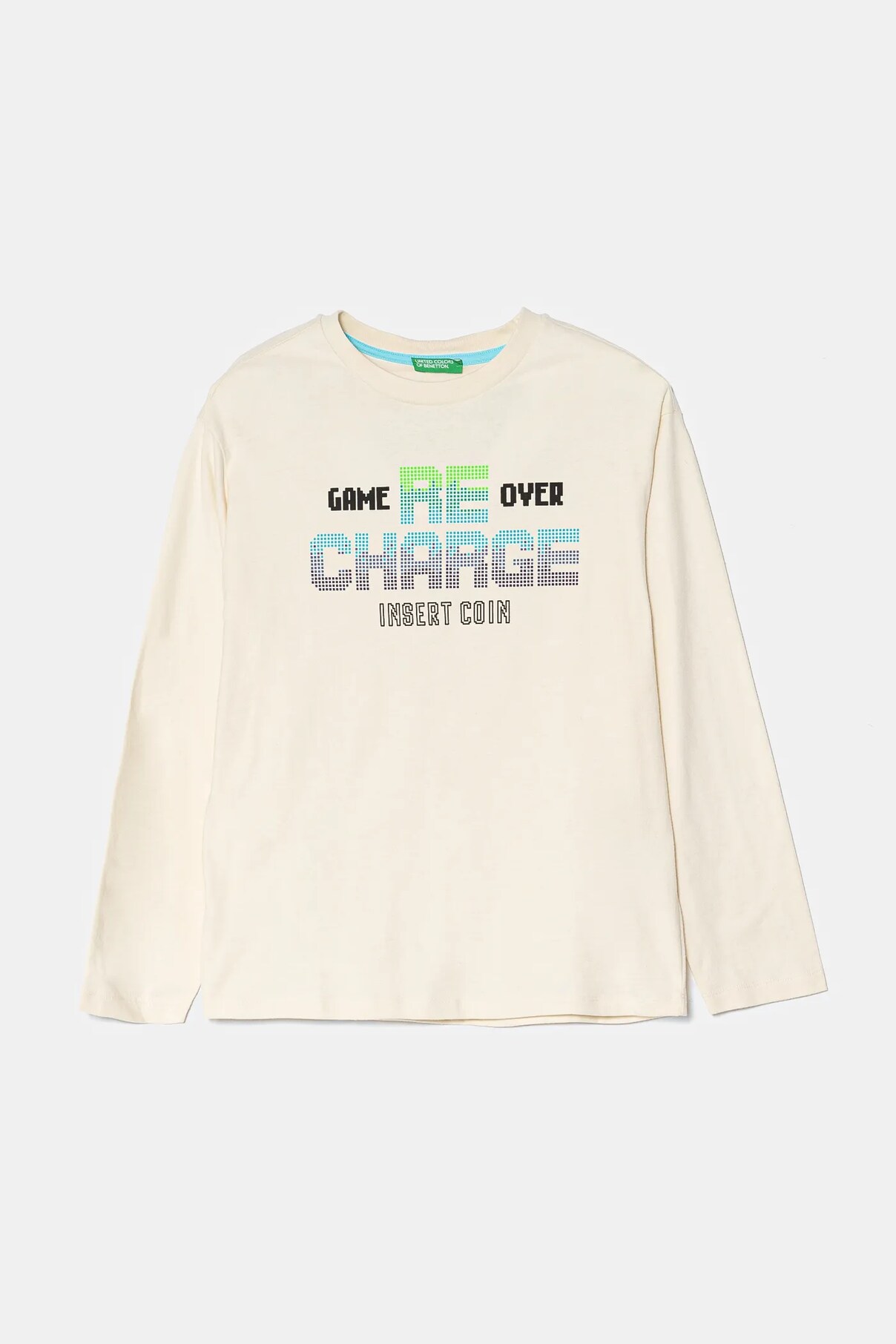 

Хлопковая детская кофта с длинными рукавами United Colors Of Benetton, бежевый