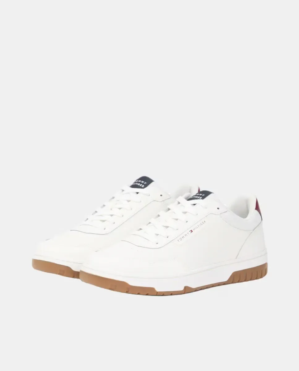 Спортивные туфли из белой кожи Tommy Hilfiger, белый — фото 4