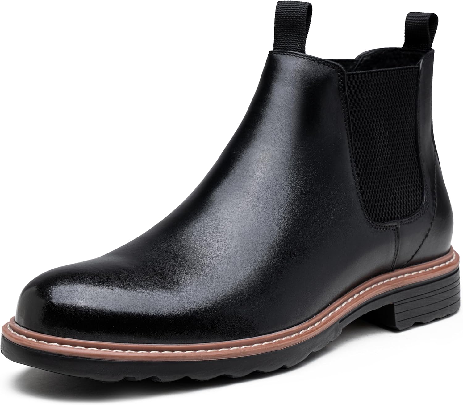 

Мужские ботинки челси Jousen, кожаные классические ботинки на щиколотке без шнурков, черный