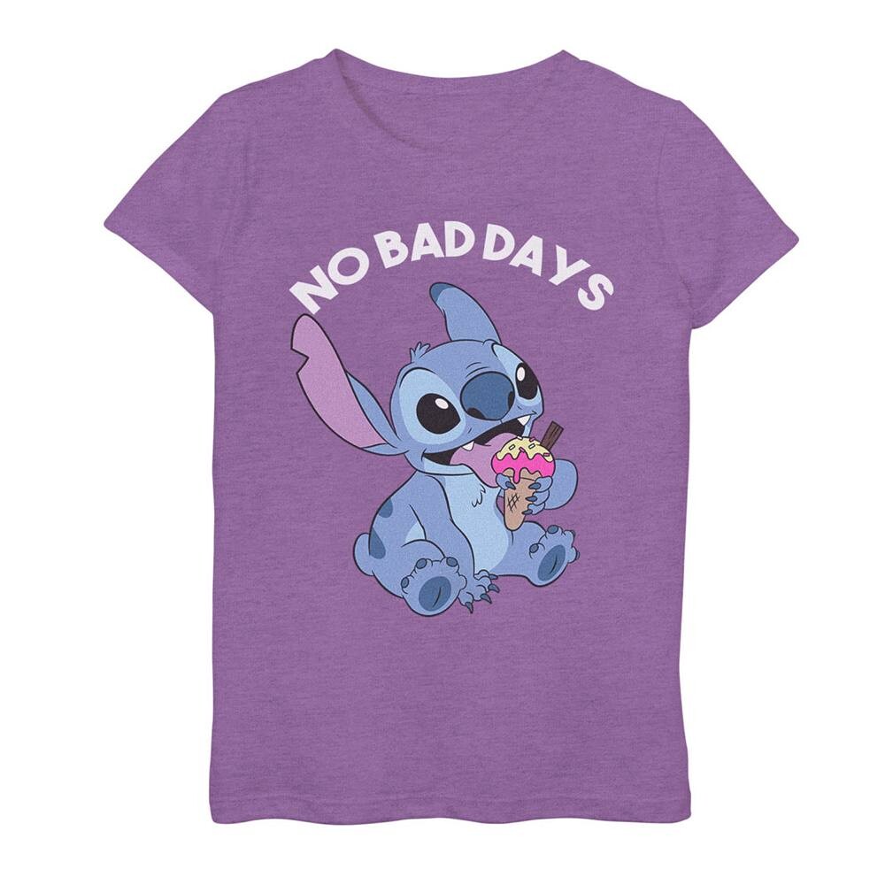 

Футболка с рисунком Lilo & Stitch No Bad Days Stitch для девочек Licensed Character, цвет Purple Berry