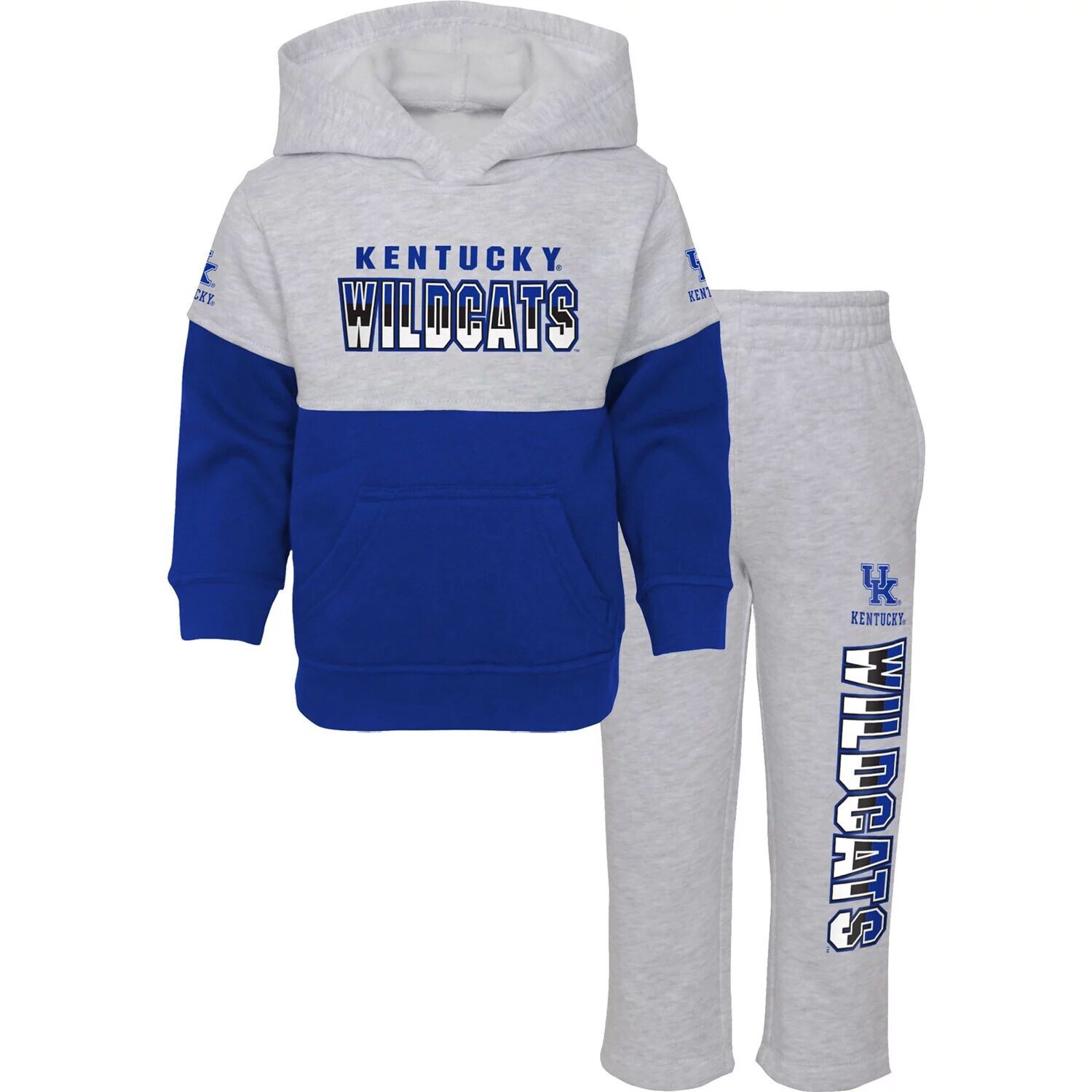 

Комплект из пуловера с капюшоном и брюк для малышей Heather Grey/Royal Kentucky Wildcats Playmaker Outerstuff