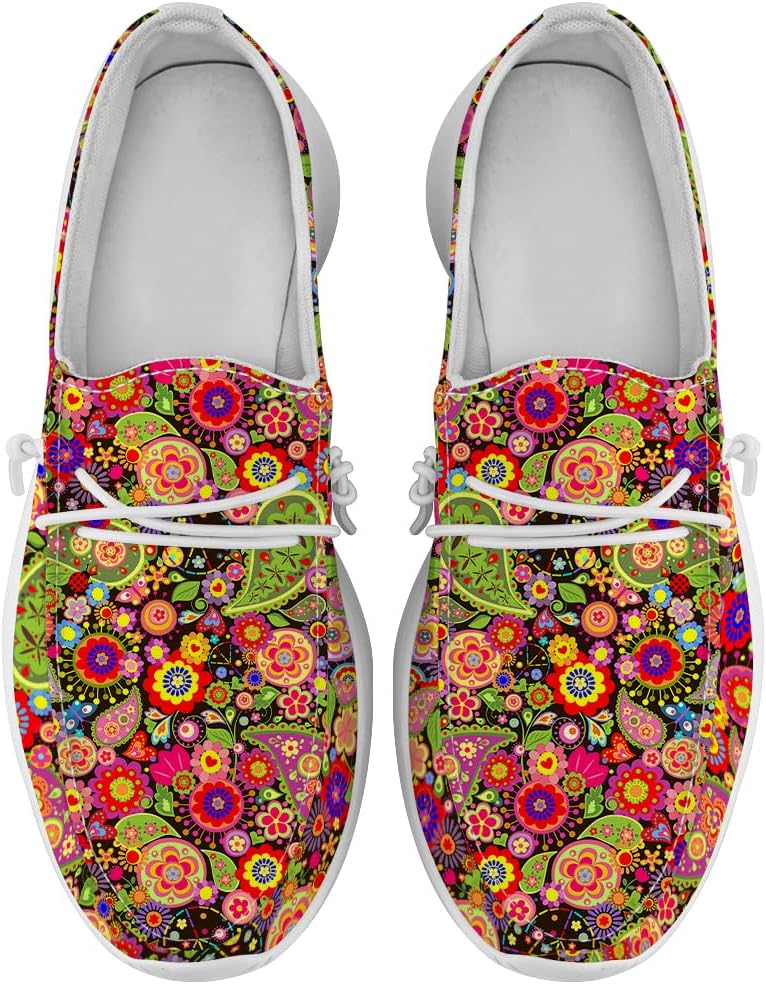 

Лоферы Quorax для женщин и мужчин, слипоны с узором пейсли, повседневная обувь, подарки для мужчин и женщин, зеленый/розовый