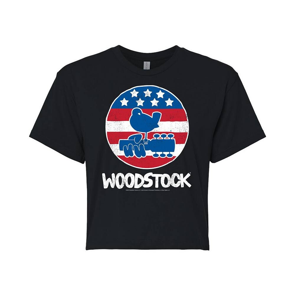 

Укороченная футболка Woodstock Americana для юниоров Licensed Character, черный