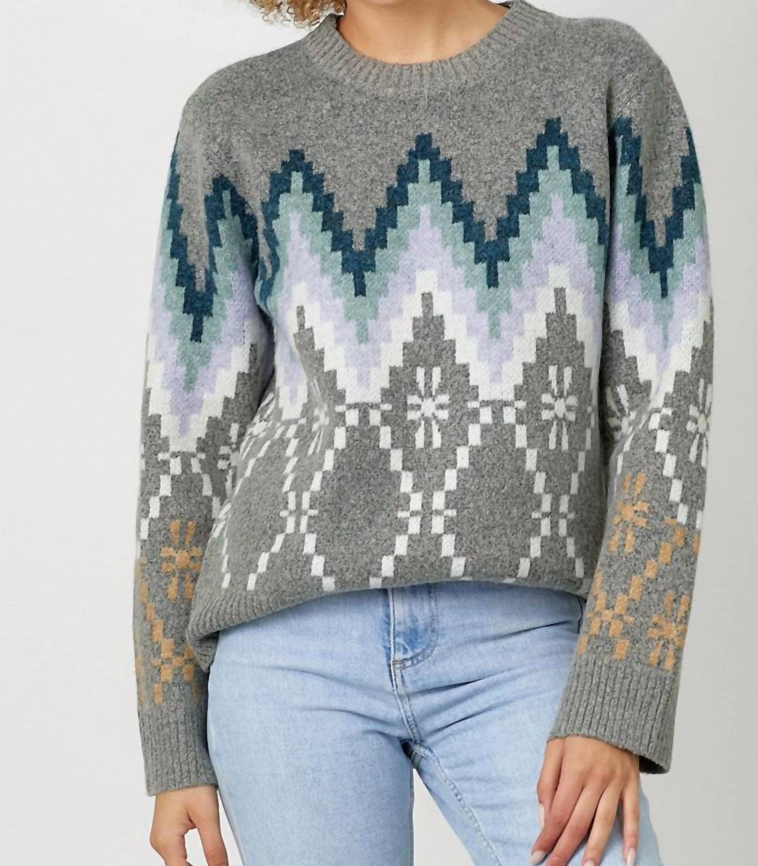 

Свитер Finn серый Mystree