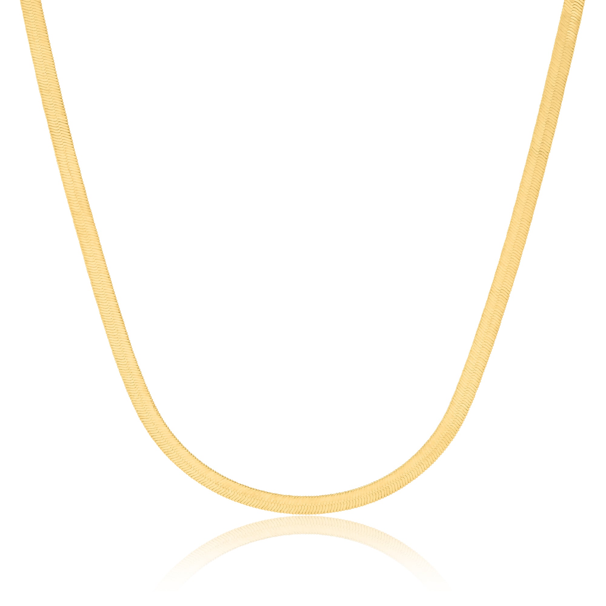 

Ожерелье-цепочка «елочка» из 14-каратного желтого золота Maxcolor, желтый