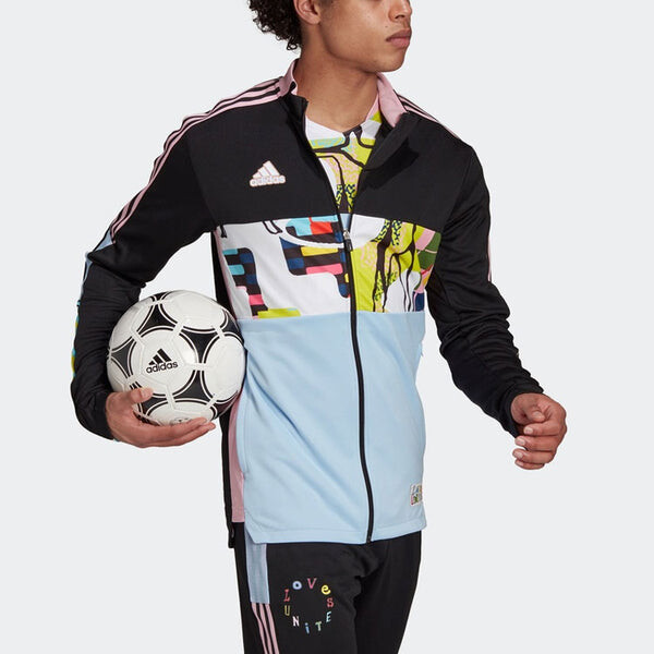 Куртка adidas Colorblock Soccer/Football Sports Jacket Black, черный — фото 4