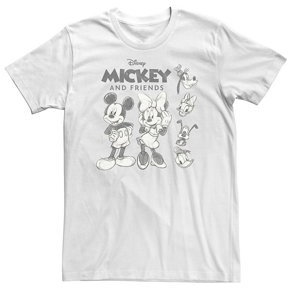 

Футболка с логотипом Mickey and Friends Big & Tall Sketches Disney