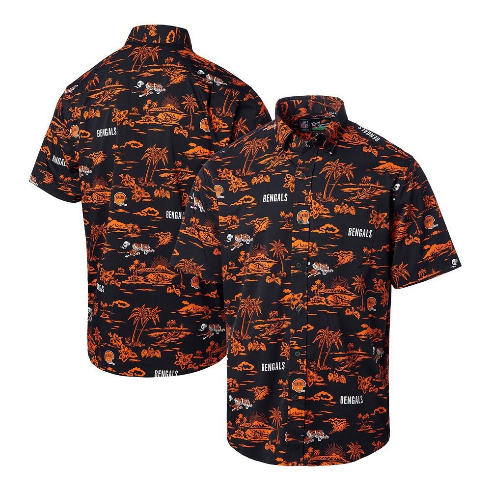 

Мужская черная рубашка на пуговицах с принтом Reyn Spooner Cincinnati Bengals Throwback Kekai, цвет Bng Black