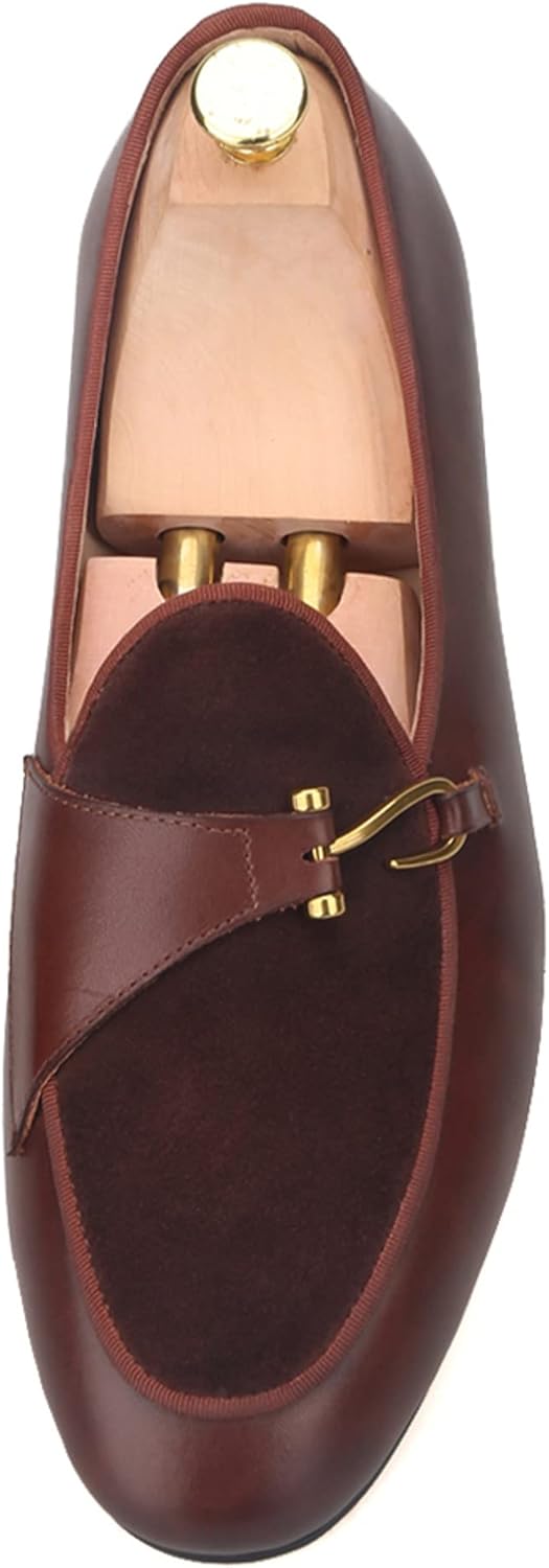 

Коричневые кожаные лоферы FERUCCI с пряжкой, туфли на плоской подошве для выпускного и свадьбы