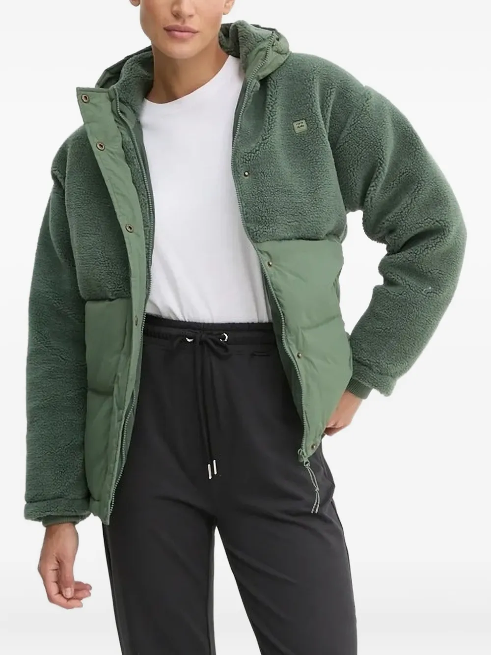 

Куртка-пуховик с флисовыми вставками Billabong, зеленый