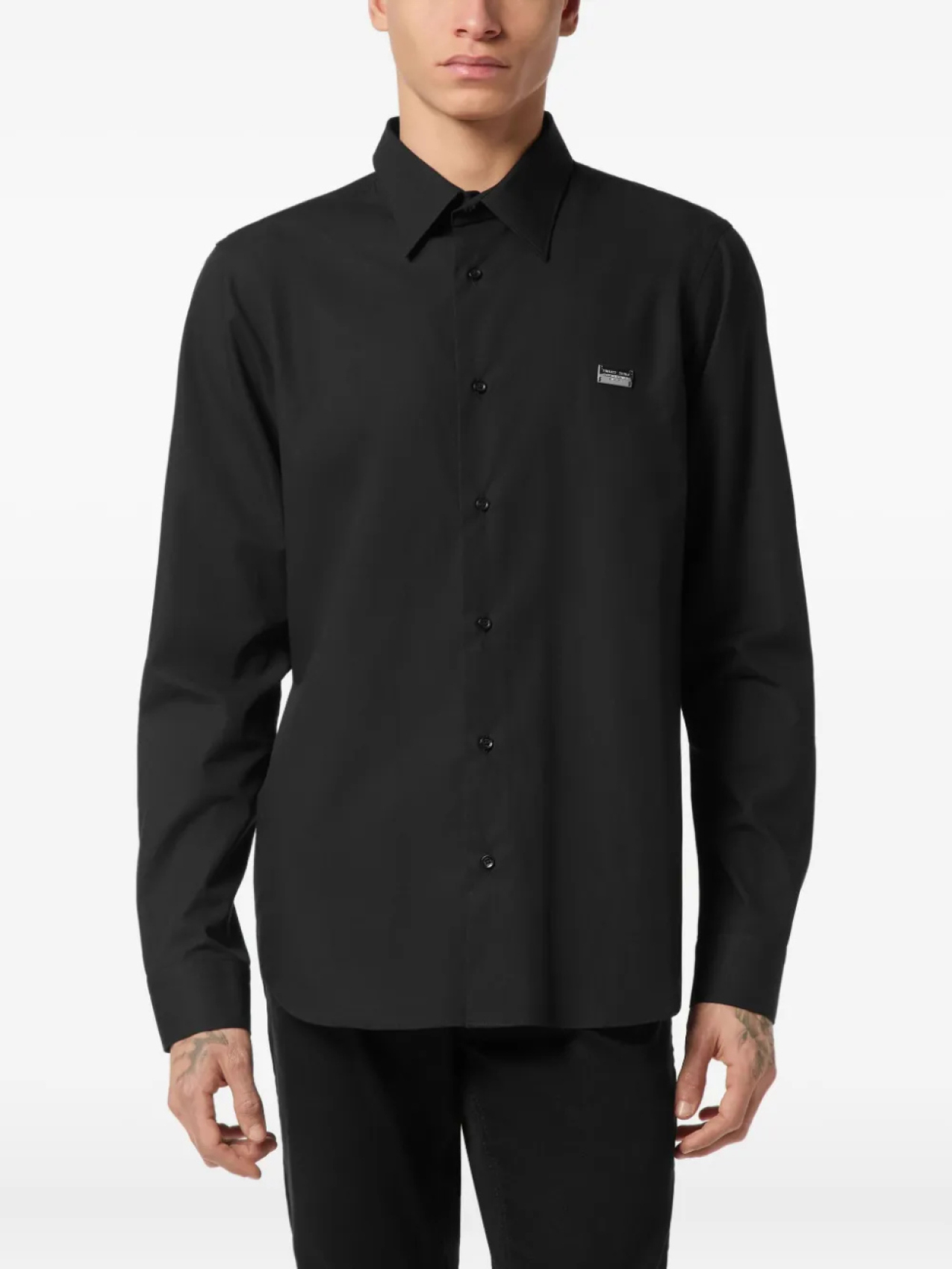 

Рубашка с рисунком медведя Philipp Plein, черный